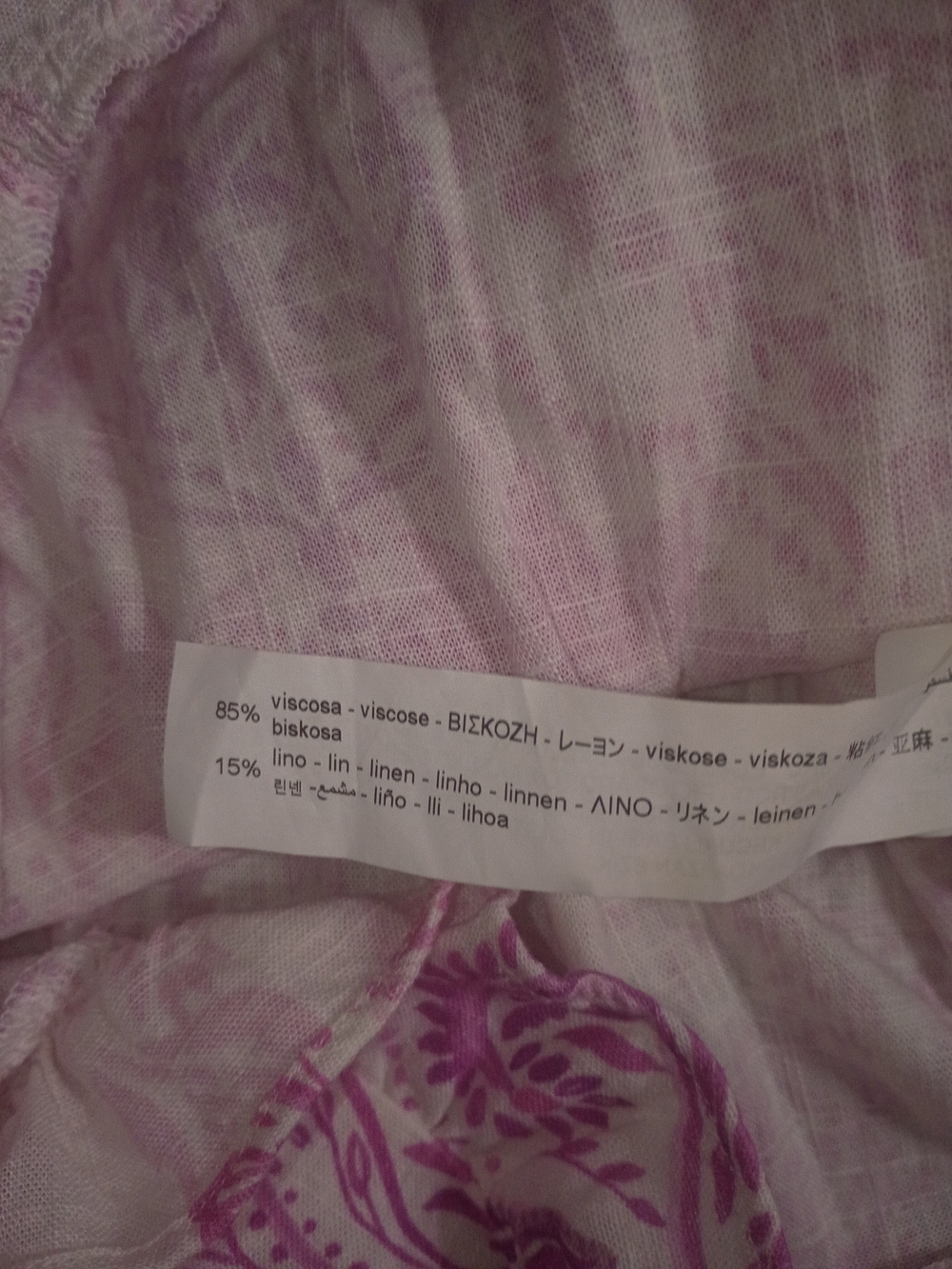 Zara Pink Patterned Tiered Tie-Neck Mini Dress - Picture 7 of 9
